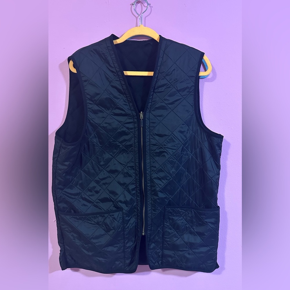 Quilted Barbour fleece lined vest